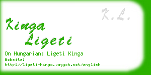 kinga ligeti business card